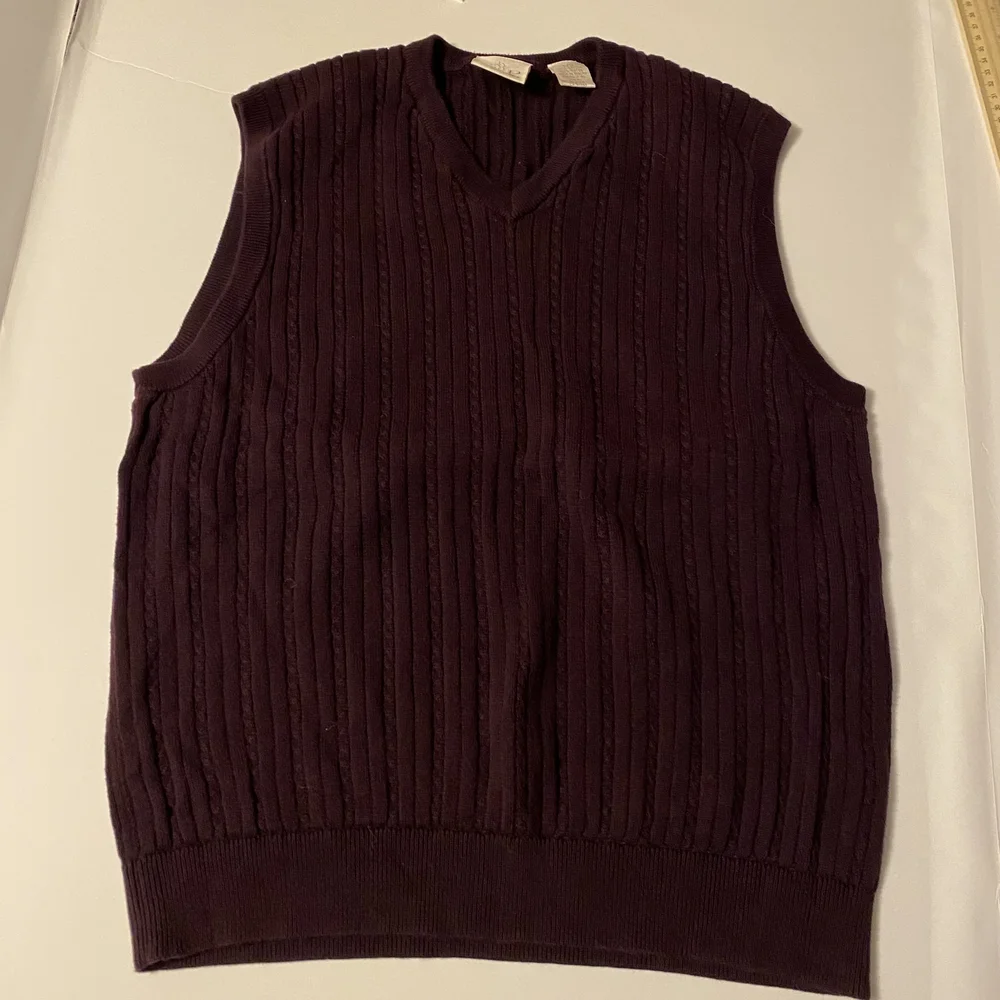 EP Pro Men's Cable Knit Sweater Vest‎ Sleeveless Pullover 100% Cotton